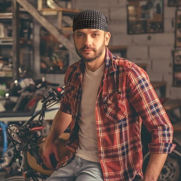 ⚡Men A-Black Necktie 27.5 Inches Cowboy Scarves Pocket Square Silk Bandanas - Picture 7 of 8